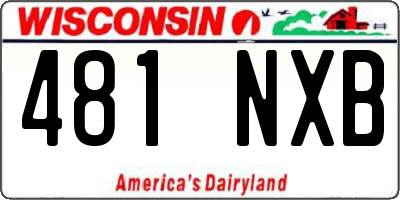 WI license plate 481NXB