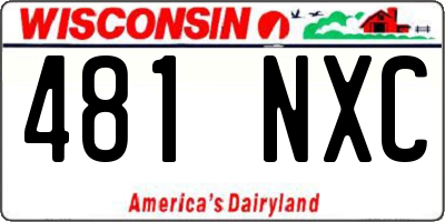 WI license plate 481NXC