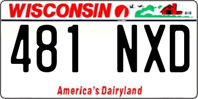 WI license plate 481NXD