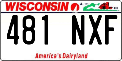 WI license plate 481NXF