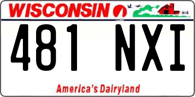 WI license plate 481NXI