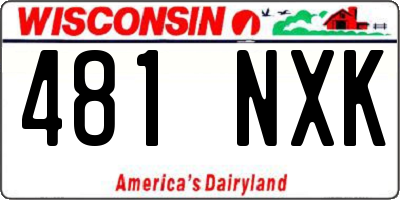 WI license plate 481NXK