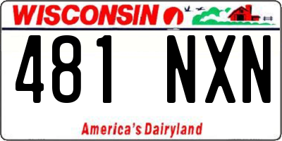 WI license plate 481NXN