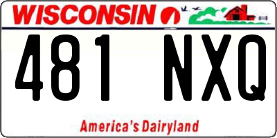 WI license plate 481NXQ