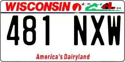 WI license plate 481NXW