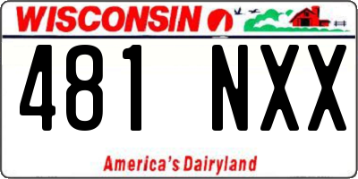 WI license plate 481NXX