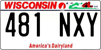 WI license plate 481NXY