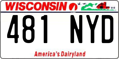 WI license plate 481NYD