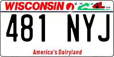 WI license plate 481NYJ