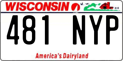 WI license plate 481NYP