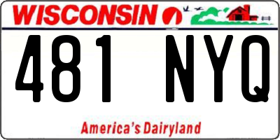 WI license plate 481NYQ