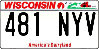 WI license plate 481NYV