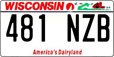 WI license plate 481NZB