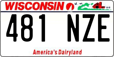 WI license plate 481NZE