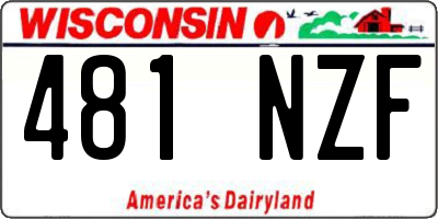 WI license plate 481NZF
