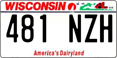 WI license plate 481NZH