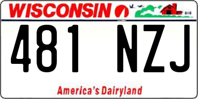 WI license plate 481NZJ
