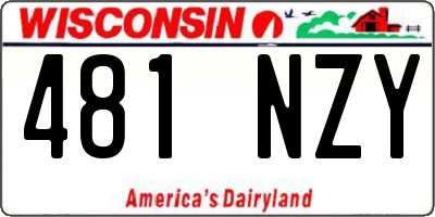 WI license plate 481NZY