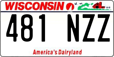 WI license plate 481NZZ