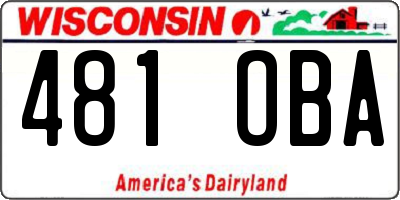 WI license plate 481OBA
