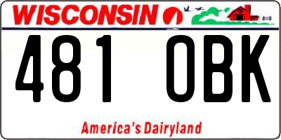 WI license plate 481OBK
