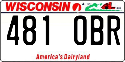 WI license plate 481OBR