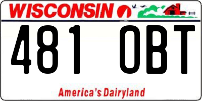 WI license plate 481OBT