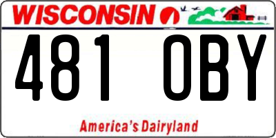 WI license plate 481OBY