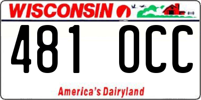 WI license plate 481OCC