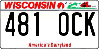 WI license plate 481OCK