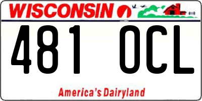 WI license plate 481OCL