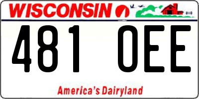 WI license plate 481OEE