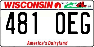 WI license plate 481OEG