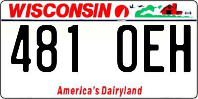 WI license plate 481OEH