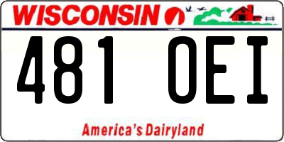 WI license plate 481OEI