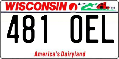 WI license plate 481OEL