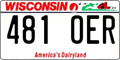 WI license plate 481OER