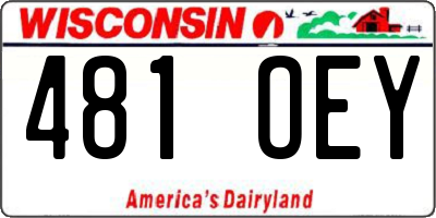 WI license plate 481OEY