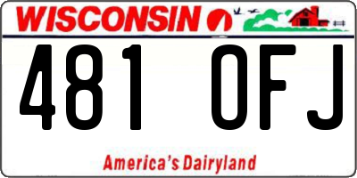 WI license plate 481OFJ