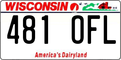 WI license plate 481OFL