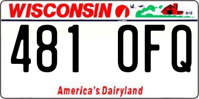 WI license plate 481OFQ