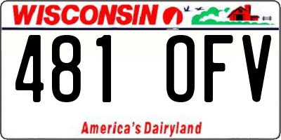 WI license plate 481OFV
