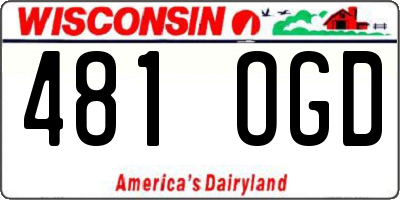 WI license plate 481OGD