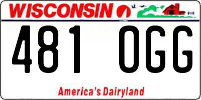 WI license plate 481OGG