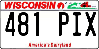 WI license plate 481PIX