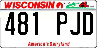WI license plate 481PJD