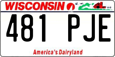 WI license plate 481PJE