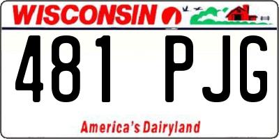 WI license plate 481PJG
