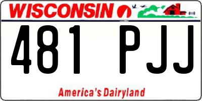 WI license plate 481PJJ