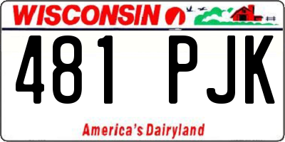 WI license plate 481PJK